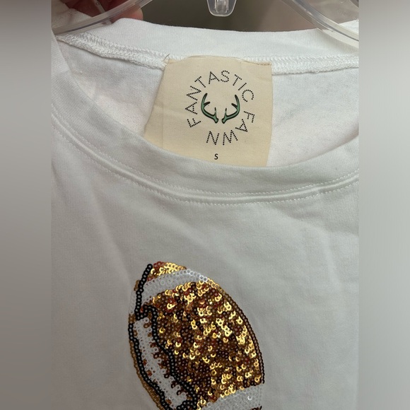 Fantastic Fawn Gold Sequin Football Top - Small - Picture 6 of 6